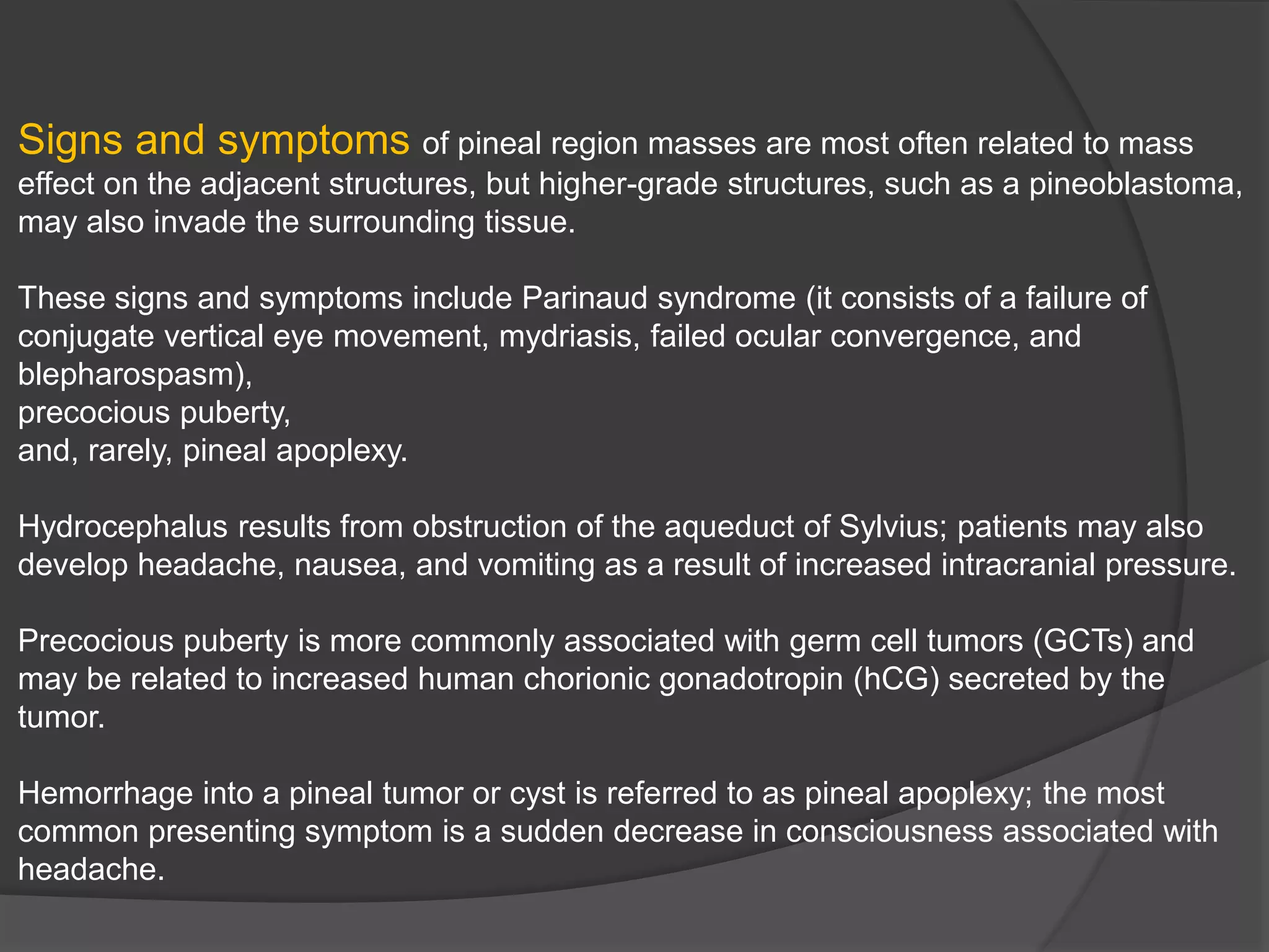 Pineal region masses - radiology | PPTX