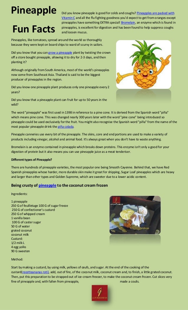 Pineapple fun facts