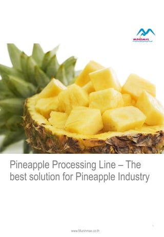 Pineapple Processing Line – The
best solution for Pineapple Industry
1
www.Muninmax.co.th
 