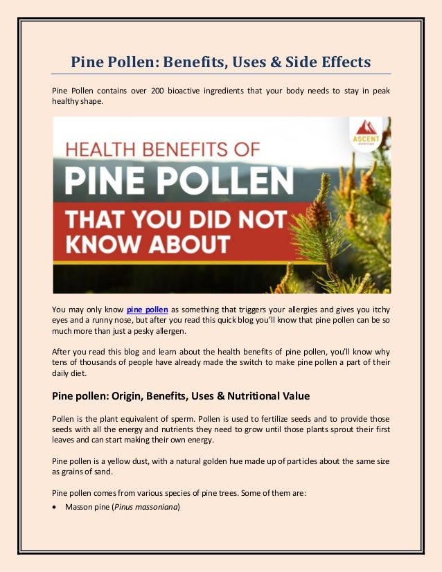 Pine Pollen Benefits, Uses & Side Effects.pdf