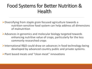ICRISAT Global Planning Meeting 2019: Food Systems Futures & the SDGs: Can we get to zero hunger & rural prosperity by 2030 by Prabhu Pingali