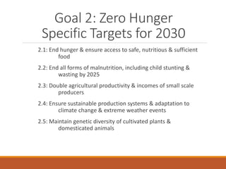 ICRISAT Global Planning Meeting 2019: Food Systems Futures & the SDGs: Can we get to zero hunger & rural prosperity by 2030 by Prabhu Pingali