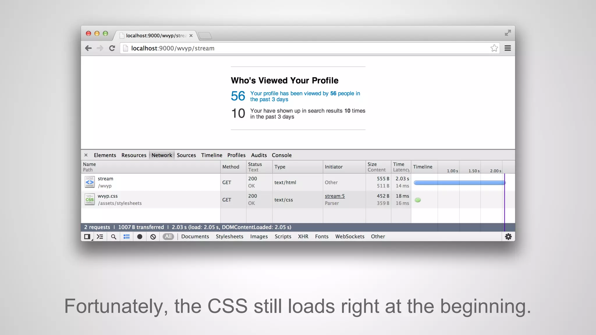 Fortunately, the CSS still loads right at the beginning.

 