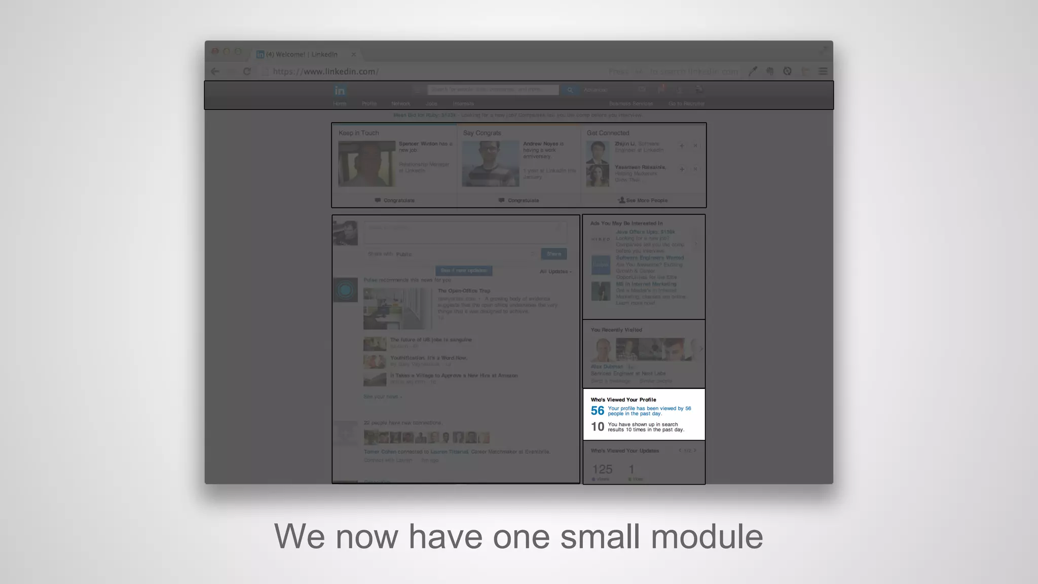We now have one small module

 