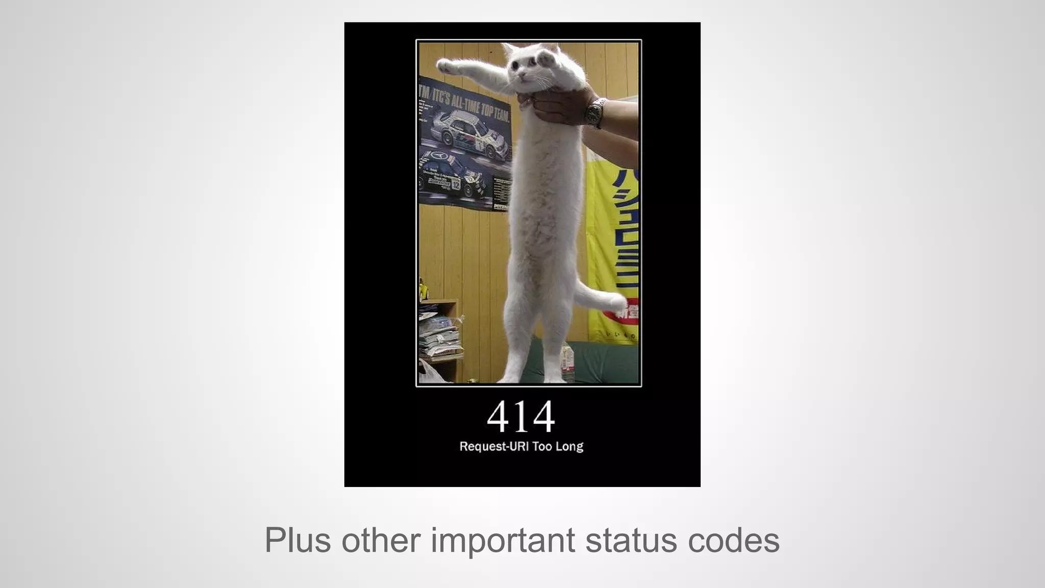 Plus other important status codes

 