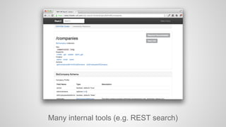 Many internal tools (e.g. REST search)

 
