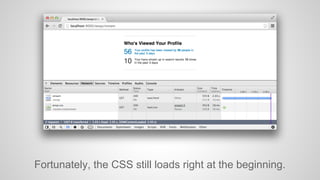 Fortunately, the CSS still loads right at the beginning.

 