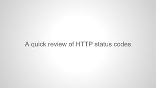 A quick review of HTTP status codes

 