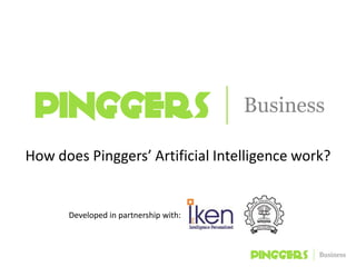 How does Pinggers’ Artificial Intelligence work? Developed in partnership with: 
