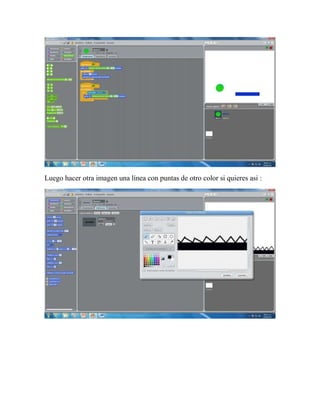 Luego hacer otra imagen una línea con puntas de otro color si quieres asi :
 