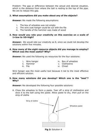 Decision making and Creative Problem solving