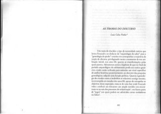 Pinho, l. c. as tramas do discurso (rj, nau, 1998)