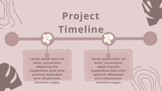 Project
Timeline
Lorem ipsum dolor sit
amet, consectetur
adipiscing elit.
Suspendisse quis enim
pretium, bibendum
ante ullamcorper,
tincidunt augue.
Lorem ipsum dolor sit
amet, consectetur
adipiscing elit.
Suspendisse quis enim
pretium, bibendum
ante ullamcorper,
tincidunt augue.
 