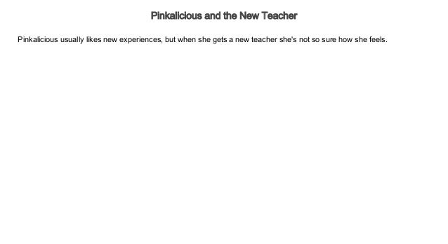 Pinkalicious And The New Teacher Audiobook Free Kids - 