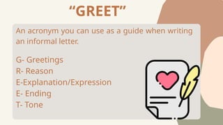 Informal/Friendly Letter using GREET.pptx