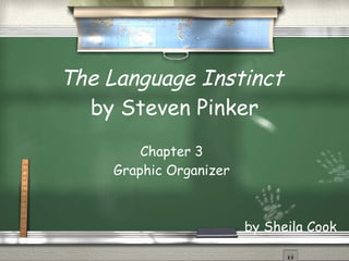 The Language Instinct   by Steven Pinker Chapter 3 Graphic Organizer   by Sheila Cook 