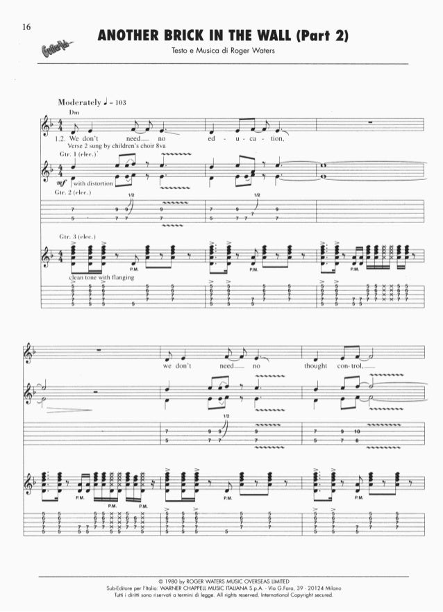 Pink Floyd Guitar Tab Anthology Guitar Songbook