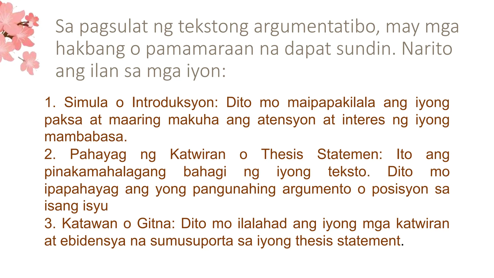 Example Ng Argumento Argumentatibong Teksto report by group 6 | PPTX