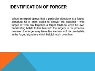 Pinki hablani forgery ppt