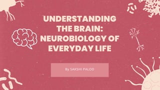 By SAKSHI PALOD
UNDERSTANDING
THE BRAIN:
NEUROBIOLOGY OF
EVERYDAY LIFE
 