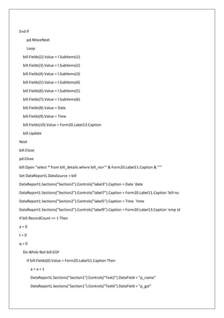 Pinkle makhijani supermarket billing system vb project | PDF