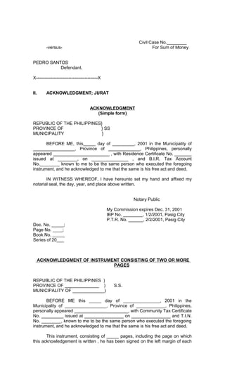 Legal Forms Of Philippines