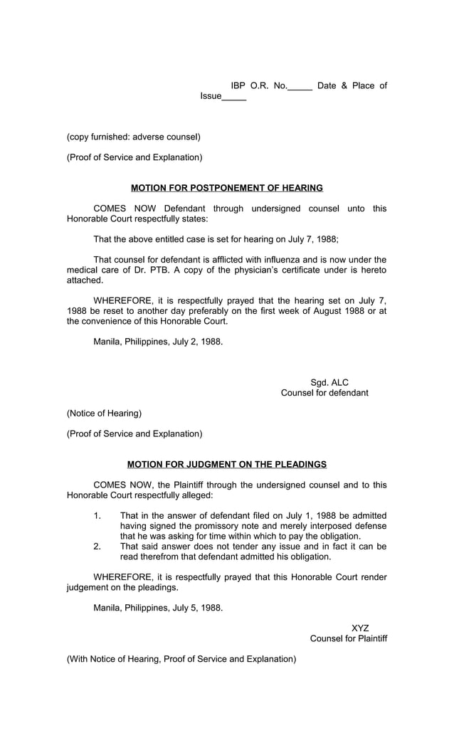 Legal Forms of Philippines