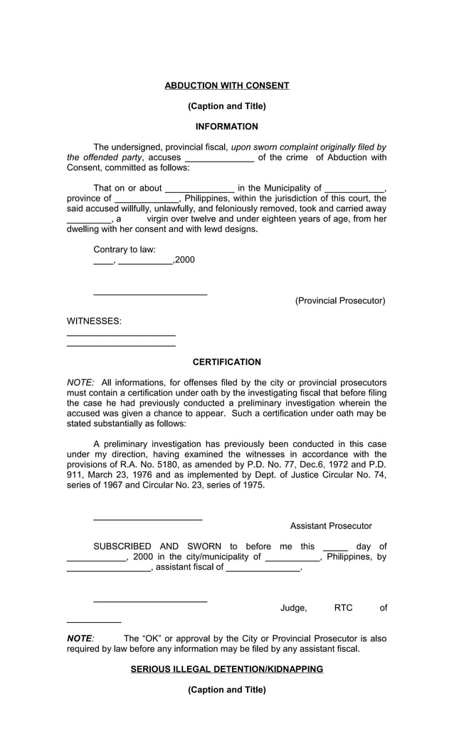 Legal Forms of Philippines