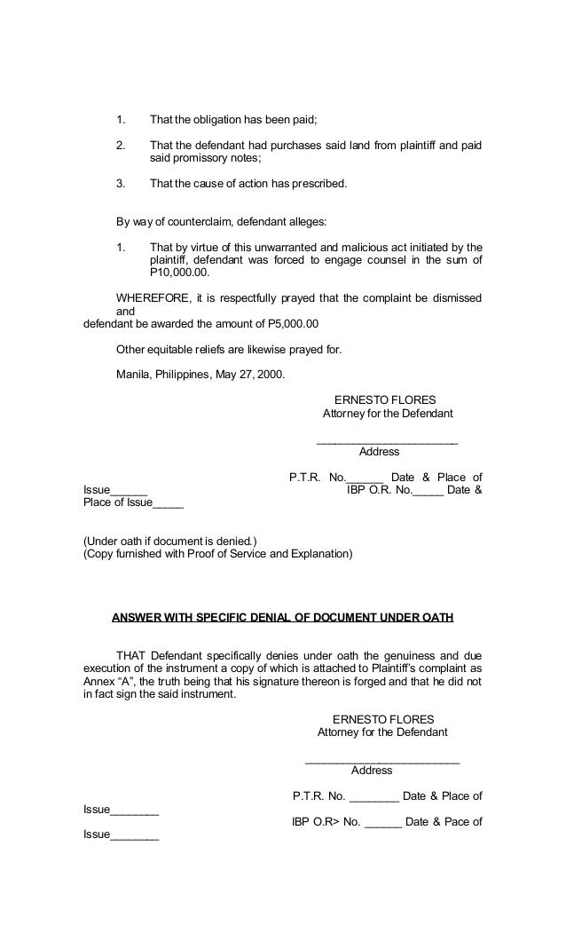 Legal Forms of Philippines