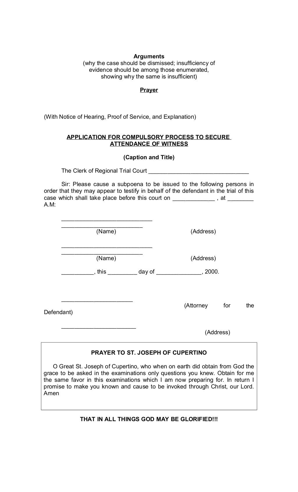 Legal Forms of Philippines