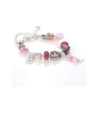 Pink Ribbon Charms Bracelet