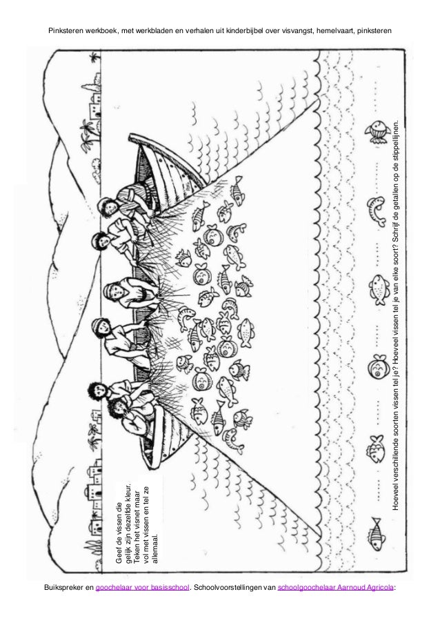 Pinksteren Werkboek Hemelvaart Wonderbare Visvangst Van Goochelaar Ba