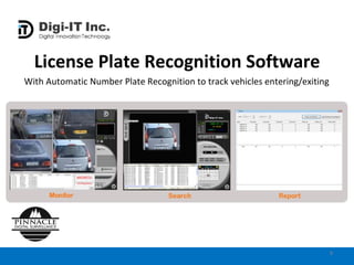 License Plate Recognition Software With Automatic Number Plate Recognition to track vehicles entering/exiting 