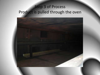 Step 3 of Process
Product is pulled through the oven
 