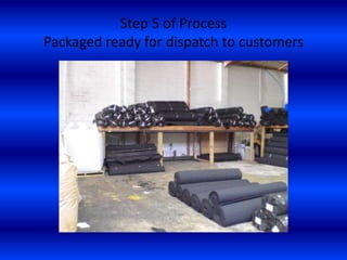 Step 5 of Process
Packaged ready for dispatch to customers
 