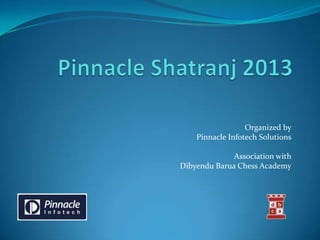 Organized by
    Pinnacle Infotech Solutions

              Association with
Dibyendu Barua Chess Academy
 