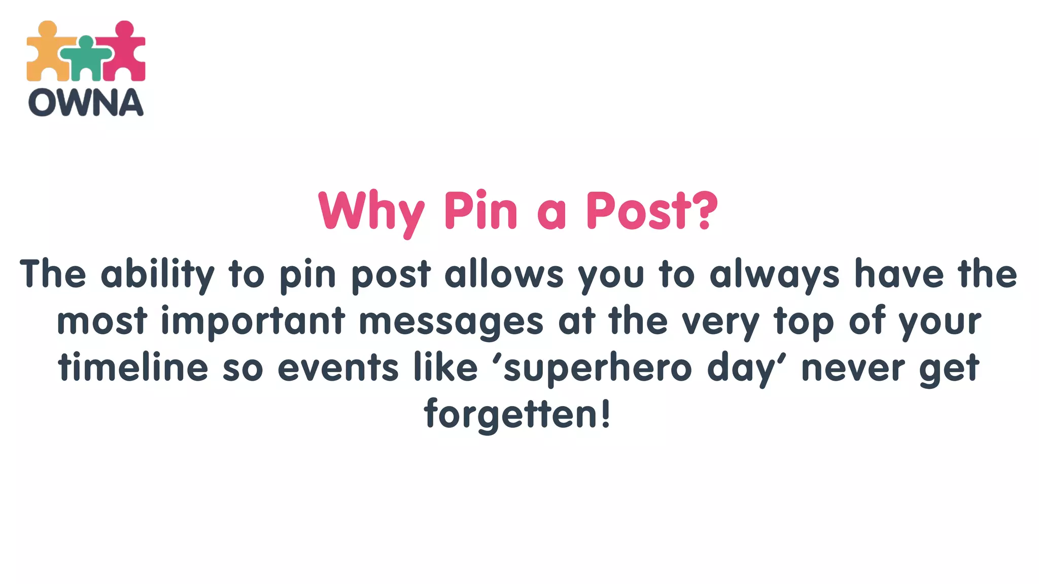 OWNA Childcare Apps: How to Pin a Post
