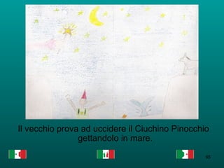 Il vecchio prova ad uccidere il Ciuchino Pinocchio gettandolo in mare.   