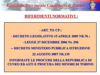 RIFERIMENTI NORMATIVI :
- ART. 731 CP ;
- DECRETO LEGISLATIVO 15 APRILE 2005 NR.76 ;
- LEGGE 27 DICEMBRE 2006 Nr. 296
-- D...