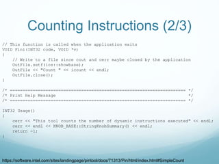 Using Pin++ to Author Highly Configurable Pintools for Pin | PPTX