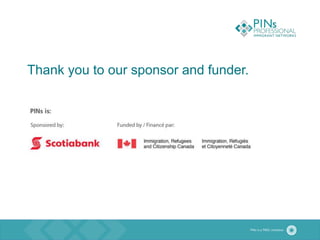 Thank you to our sponsor and funder.
 