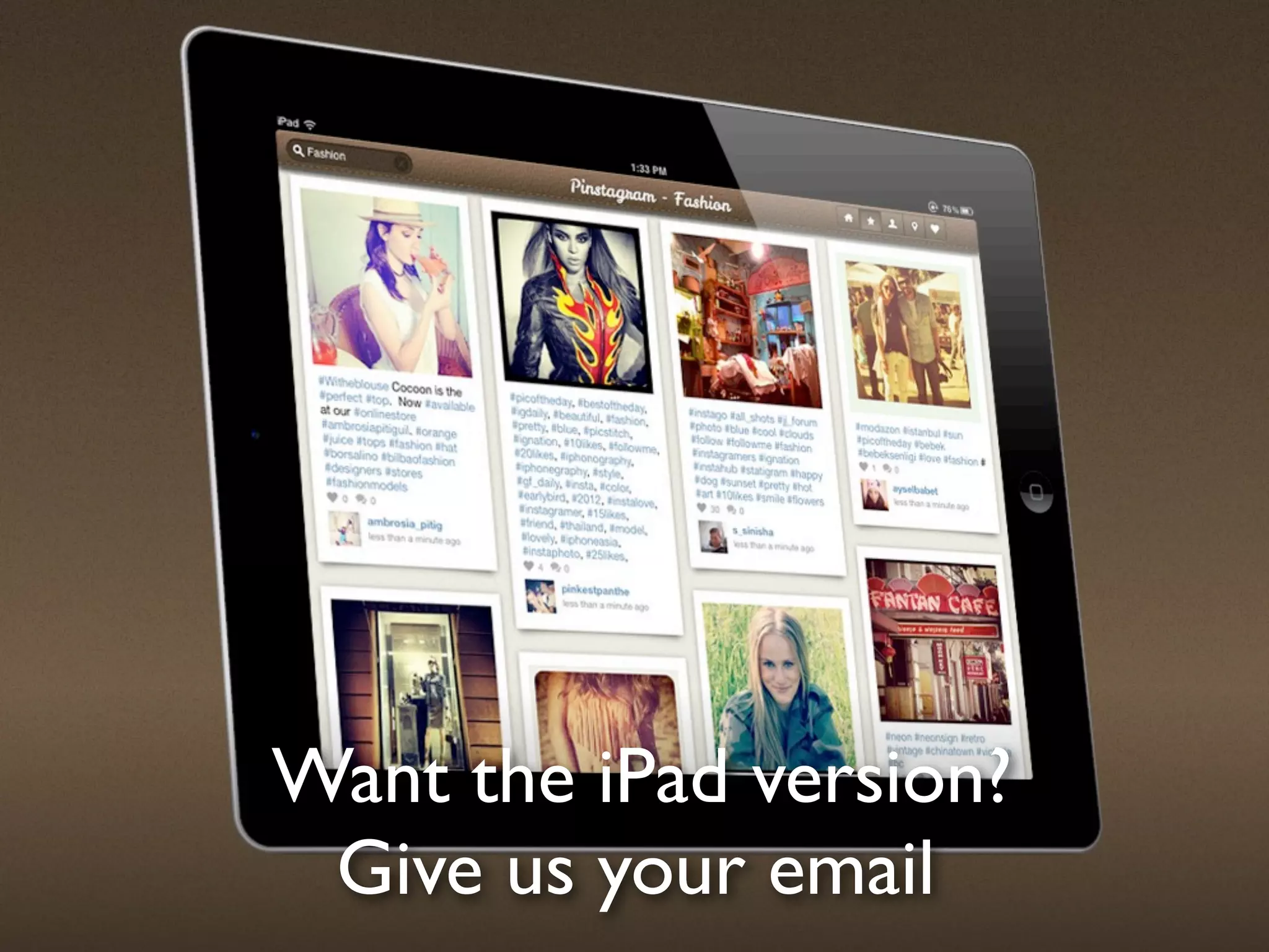 Want the iPad version?
Give us your email
 