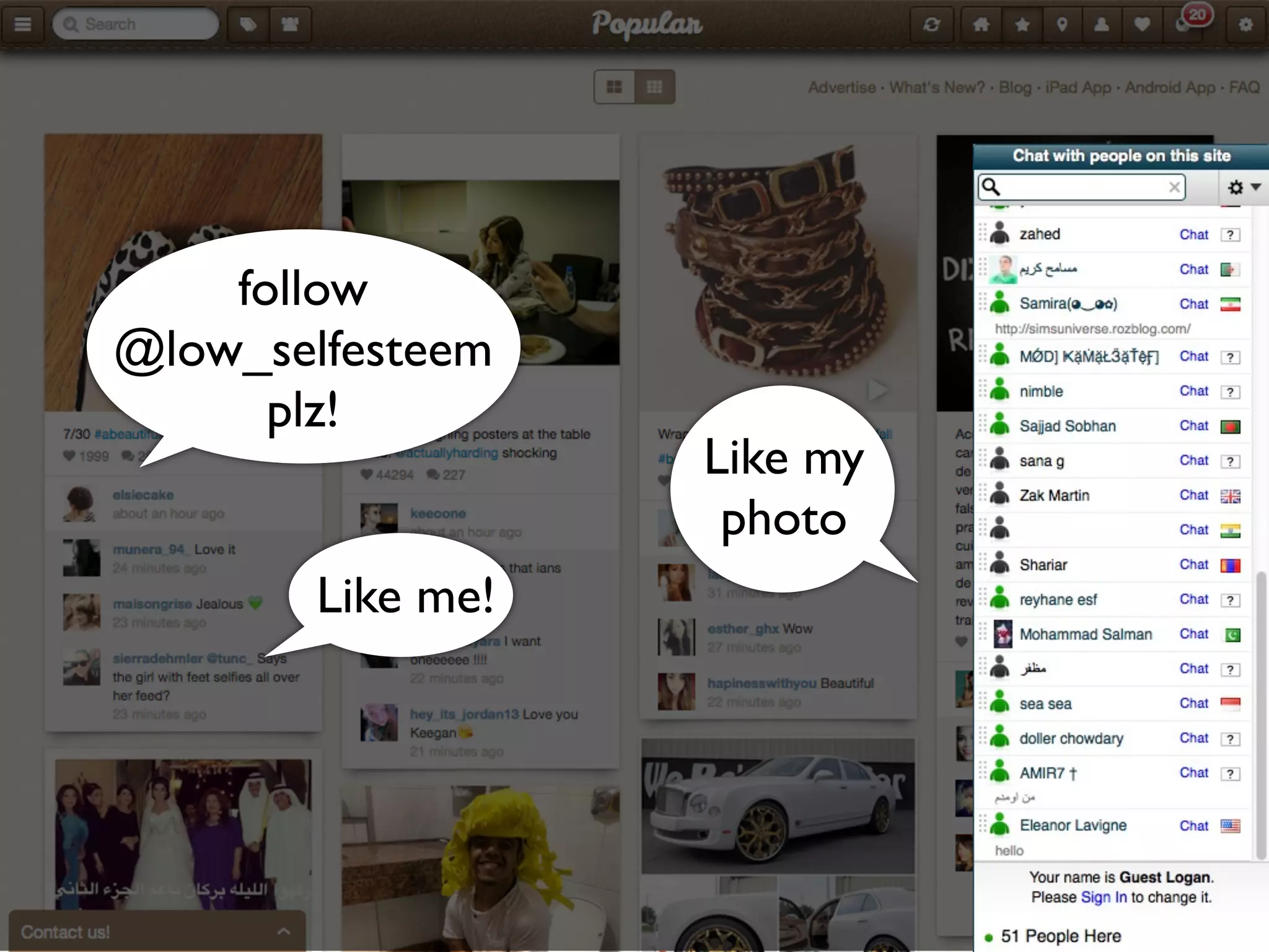 Like me!
Like my
photo
follow
@low_selfesteem
plz!
 