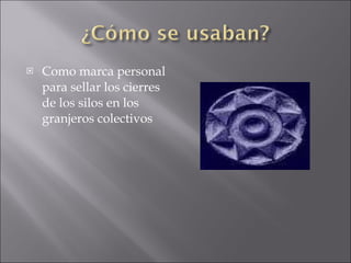 Como marca personal  para sellar los cierres de los silos en los granjeros colectivos 