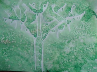 Pintant al jardins de l’escola