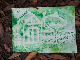 Pintant al jardins de l’escola