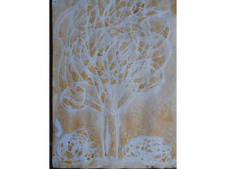 Pintant al jardins de l’escola