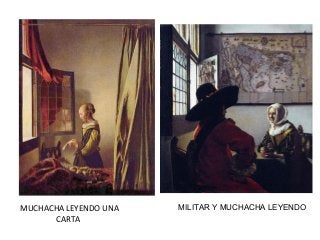 MUCHACHA LEYENDO UNA
CARTA
MILITAR Y MUCHACHA LEYENDO
 