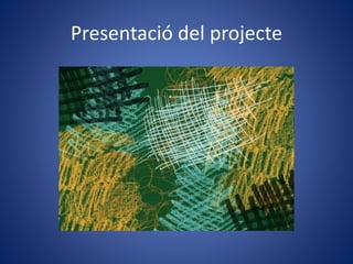 Presentació del projecte
 