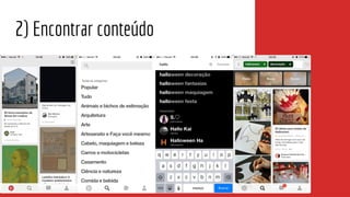 2) Encontrar conteúdo
 